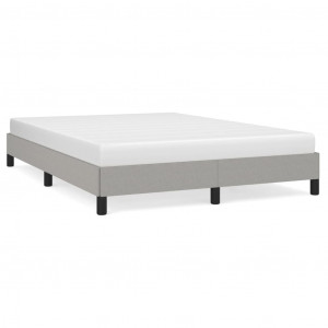 Estructura de cama de tela gris claro 140x190 cm H