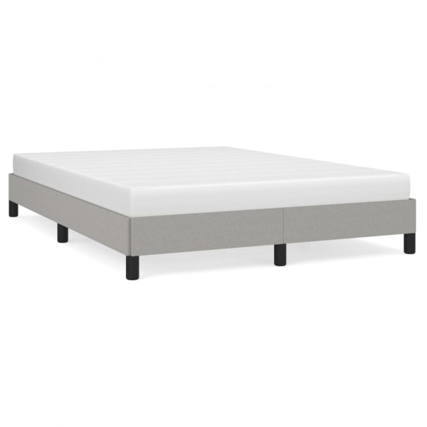 Estrutura de cama sem colchão 140x190 cm tecido cinzento-claro M 2