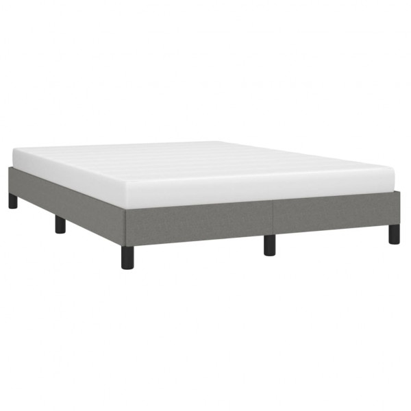 Estrutura de cama sem colchão 140x190 cm tecido cinzento-escuro M 3