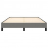 Estructura de cama de tela gris oscuro 140x190 cm 5