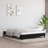 Estructura de cama de tela negro 140x190 cm 1