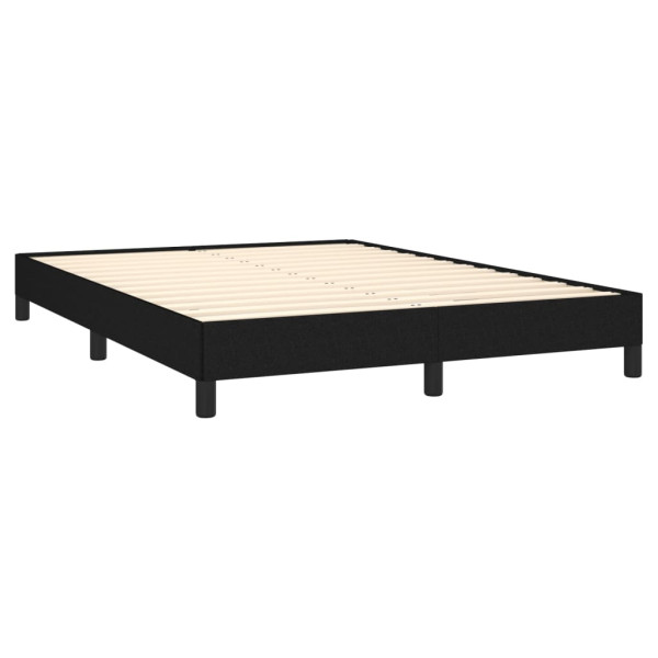 Estructura de cama de tela negro 140x190 cm M 4