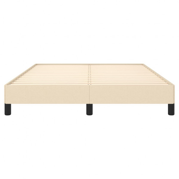 Estructura de cama de tela color crema 140x190 cm M 5