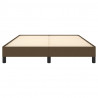 Estructura de cama de tela marrón 140x200 cm 5