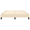 Estructura de cama de tela color crema 140x200 cm 5
