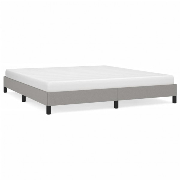 Estructura de cama tela gris claro 160x200 cm D