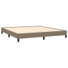 Estructura de cama de tela gris taupe 160x200 cm 4