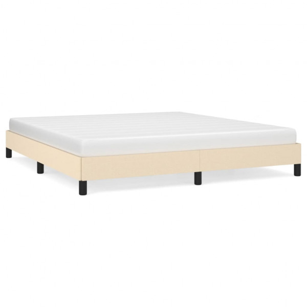 Estructura de cama de tela color crema 160x200 cm M 2