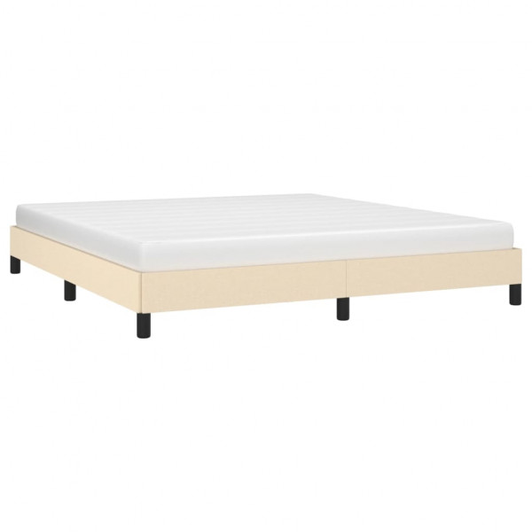 Estrutura de cama sem colchão 160x200 cm tecido cor creme M 3
