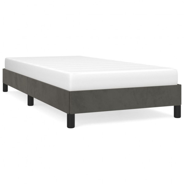 Estrutura de cama sem colchão 90x200 cm veludo cinzento-escuro M 2