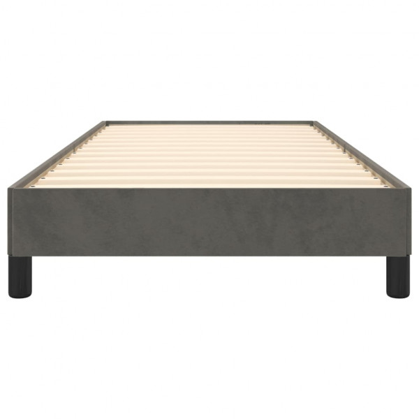Estructura de cama de terciopelo gris oscuro 90x200 cm M 5