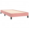 Estrutura de cama 90x200 cm veludo rosa 4
