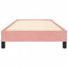 Estrutura de cama 90x200 cm veludo rosa 5