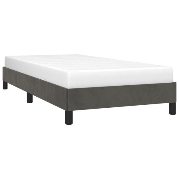 Estructura de cama de terciopelo gris oscuro 100x200 cm M 3