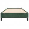 Estrutura de cama sem colchão 100x200 cm veludo verde-escuro 5