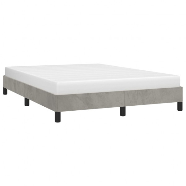 Estrutura de cama sem colchão 140x190 cm veludo cinzento-claro M 3