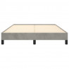 Estructura de cama de terciopelo gris claro 140x190 cm 5