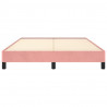 Estrutura de cama 140x200 cm veludo rosa 5
