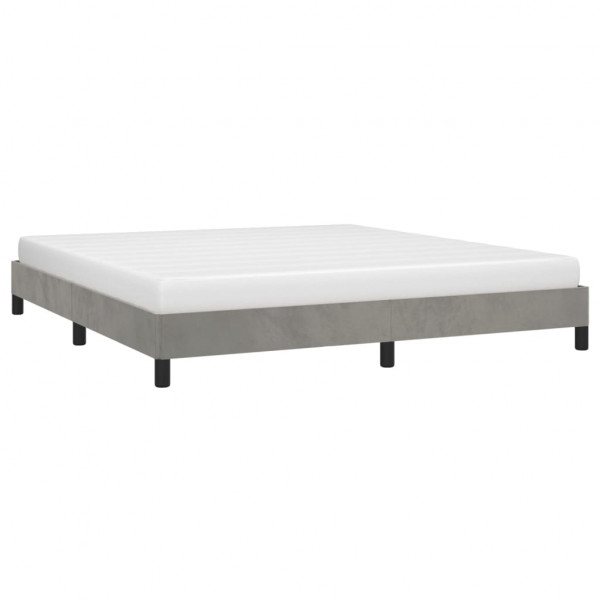 Estructura de cama de terciopelo gris claro 160x200 cm M 3