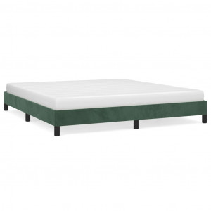 Estructura de cama de terciopelo verde 180x200 cm H