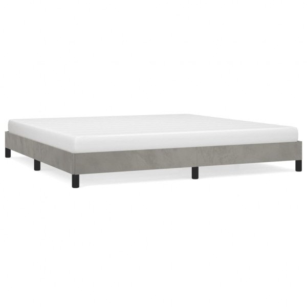 Estructura de cama de terciopelo gris claro 180x200 cm M 2