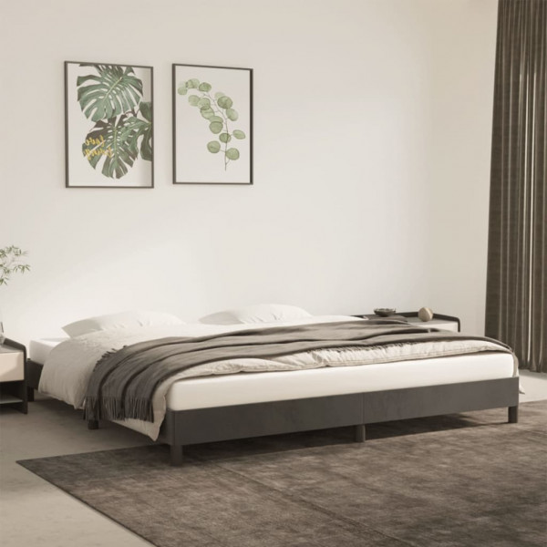 Estructura de cama de terciopelo gris oscuro 180x200 cm M 2