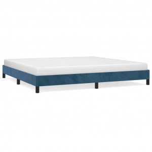 Estructura de cama de terciopelo azul 200x200 cm H