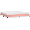 Estructura de cama de terciopelo rosa 200x200 cm 2