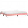 Estrutura de cama 200x200 cm veludo rosa 3