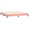 Estrutura de cama 200x200 cm veludo rosa 4