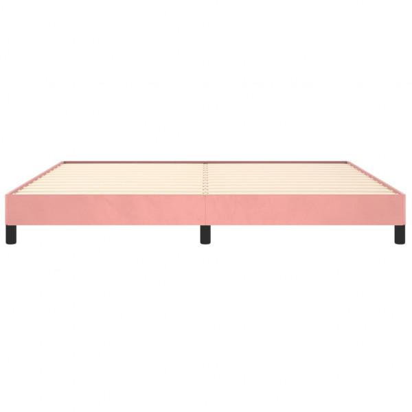Estrutura de cama 200x200 cm veludo rosa M 5