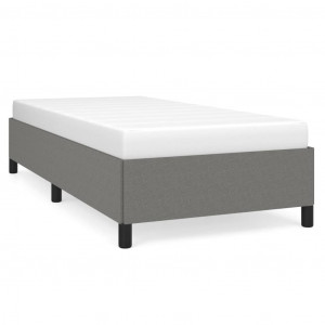 Estructura de cama de tela gris oscuro 80x200 cm H