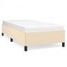 Estructura de cama de tela color crema 90x190 cm 2