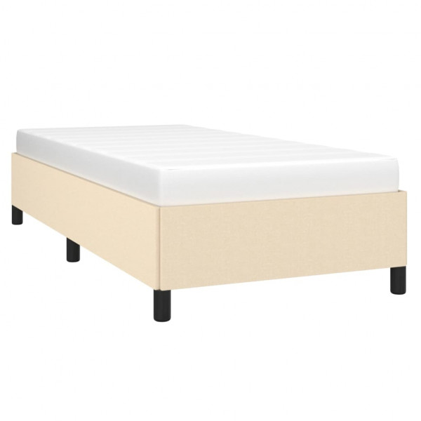 Estrutura de cama sem colchão 90x190 cm tecido creme M 3