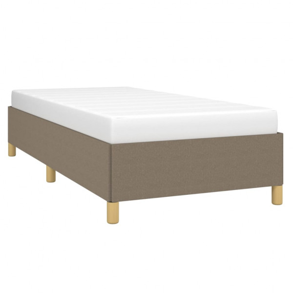 Estructura de cama de tela gris taupe 100x200 cm M 3