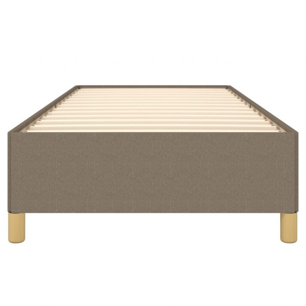 Estructura de cama de tela gris taupe 100x200 cm M 5