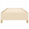 Estrutura de cama sem colchão 100x200 cm tecido cor creme 5