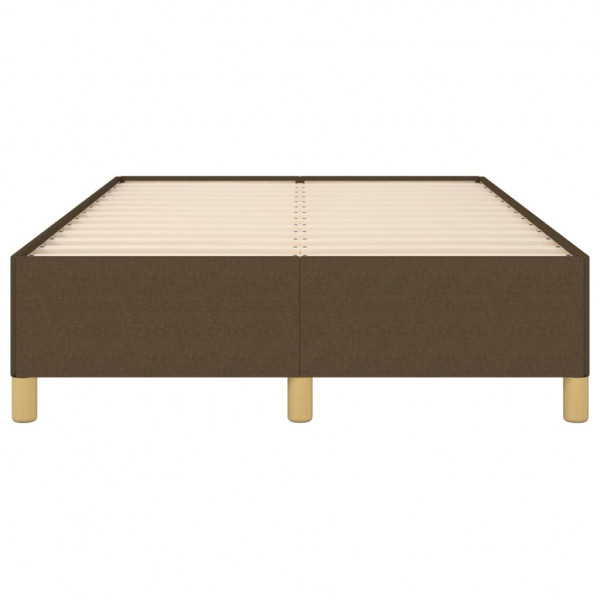 Estructura de cama de tela marrón oscuro 120x200 cm M 5