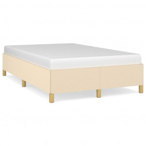 Estructura de cama de tela color crema 120x200 cm H