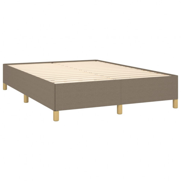 Cama sem colchão 140x190 cm tecido castanho-acinzentado M 4