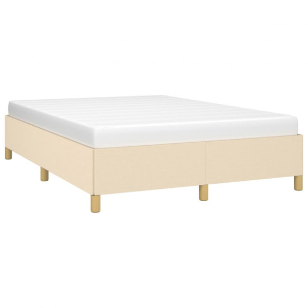 Estrutura de cama sem colchão 140x190 cm tecido cor creme M 3