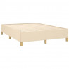 Estrutura de cama sem colchão 140x190 cm tecido cor creme 4