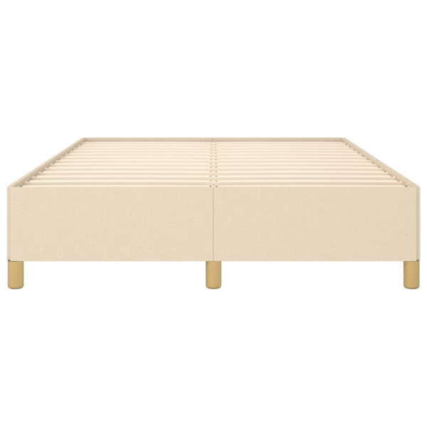 Estructura de cama de tela color crema 140x190 cm M 5