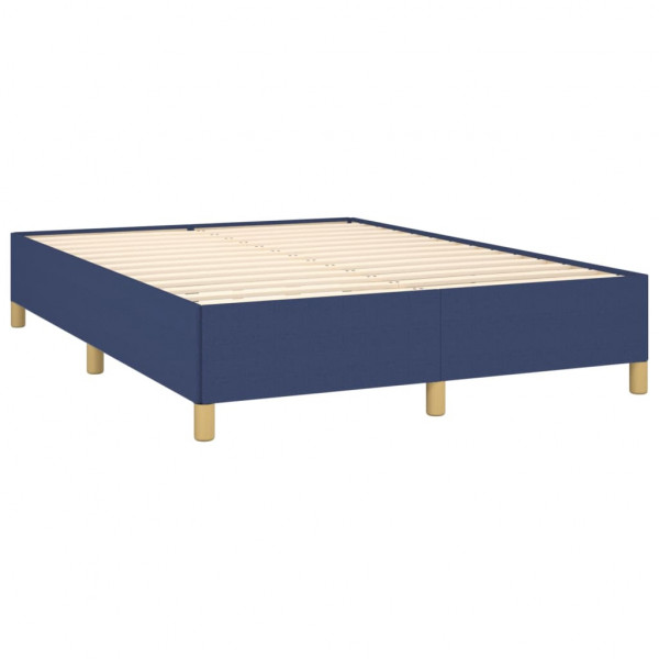 Estructura de cama de tela azul 140x190 cm M 4