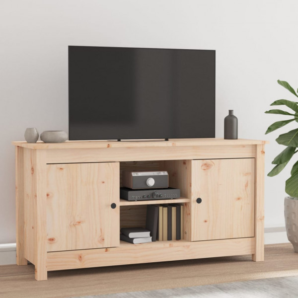 Mueble de TV de madera maciza de pino 103x36.5x52 cm D