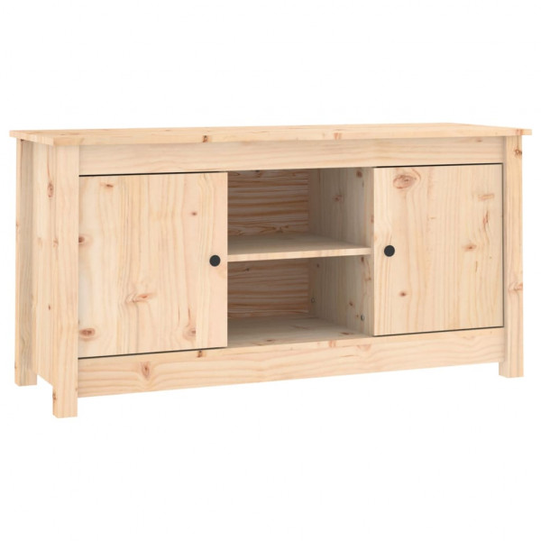 Mueble de TV de madera maciza de pino 103x36.5x52 cm M 2