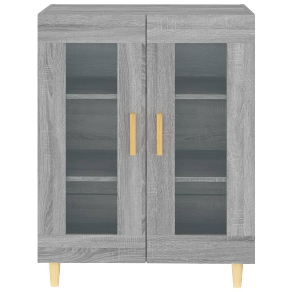 Decoração de madeira de engenharia Sonoma cinza 69.5x34x90 cm M 5