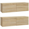 Set de muebles para TV 6 pzas madera contrachapada roble sonoma 4
