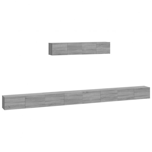 Set de muebles para TV 6 pzas madera contrachapada gris Sonoma M 2