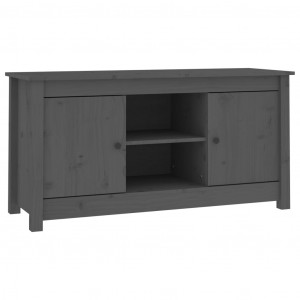 Mueble de TV de madera maciza de pino gris 103x36.5x52 cm H
